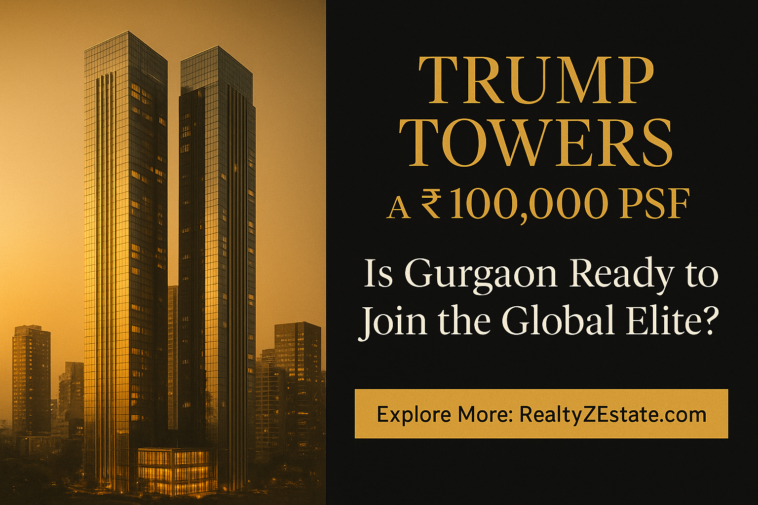 Trump Towers @ ₹100,000 PSF: Is Gurgaon
